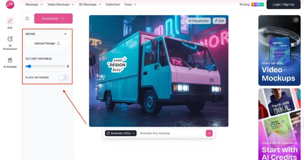 customize sticker mockup