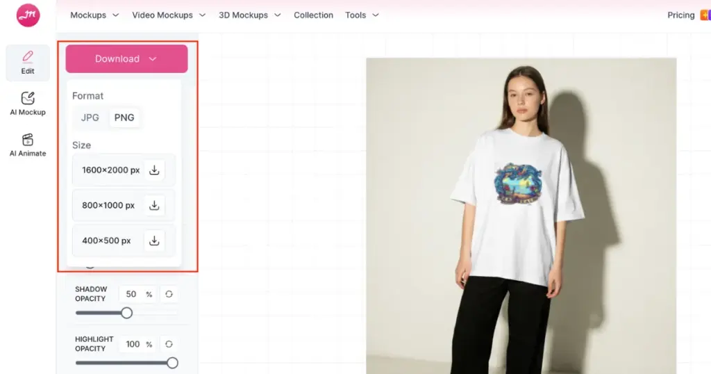 download the custom mockup