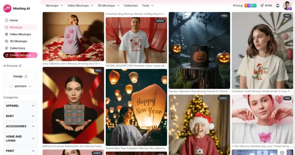 explore seasonal mockup in mockey ai