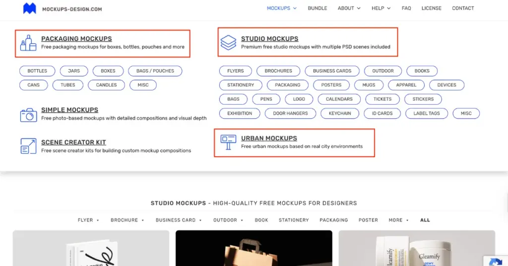 mockups design product varieties