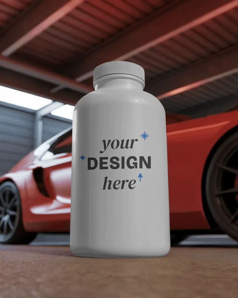 premium sports supplement bottle mockup for nutritional product packaging