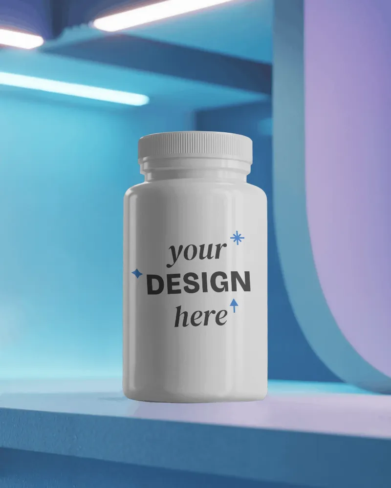 premium supplement container bottle high resolution mockup