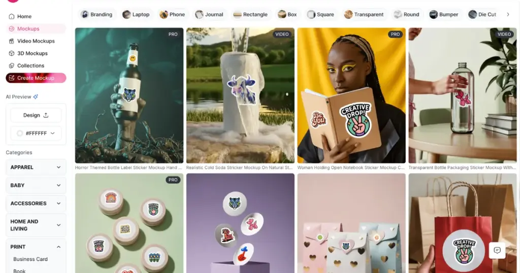 use mockey for sticker mockups