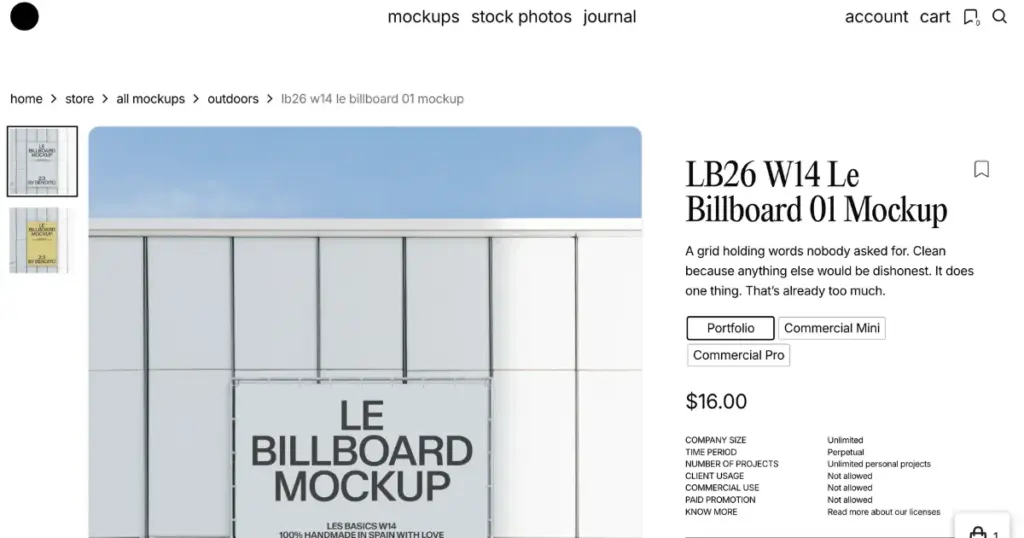 bendito mockup pricing