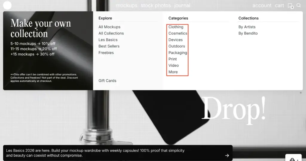 bendito mockup product varieties