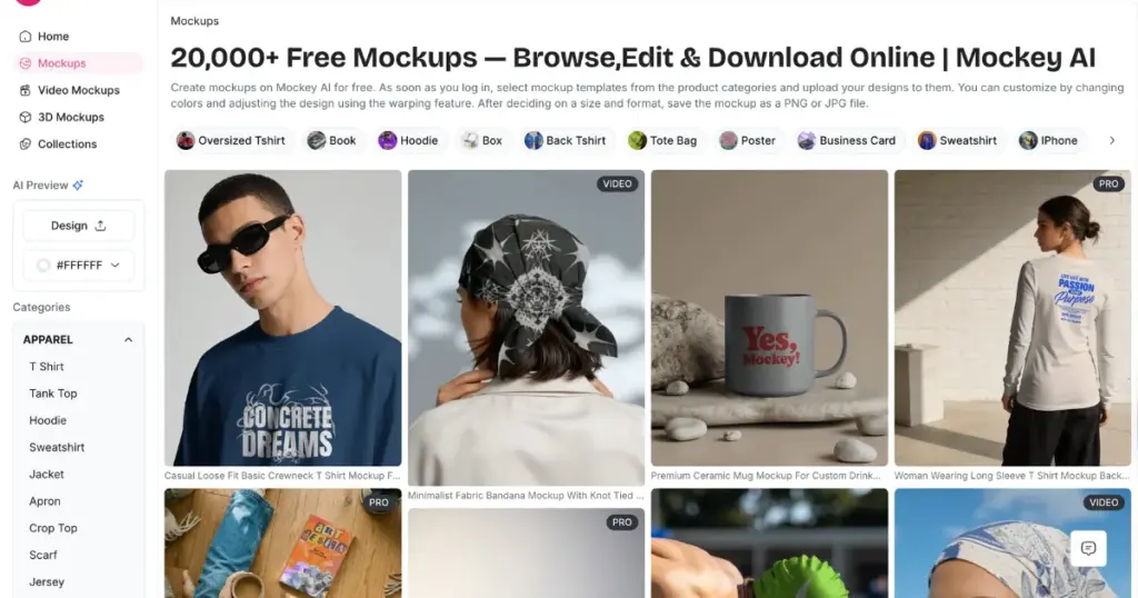 choose mockey ai mockup generator