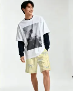comfortable loose fit athletic shorts mockup mid thigh length and stylish casual appearance