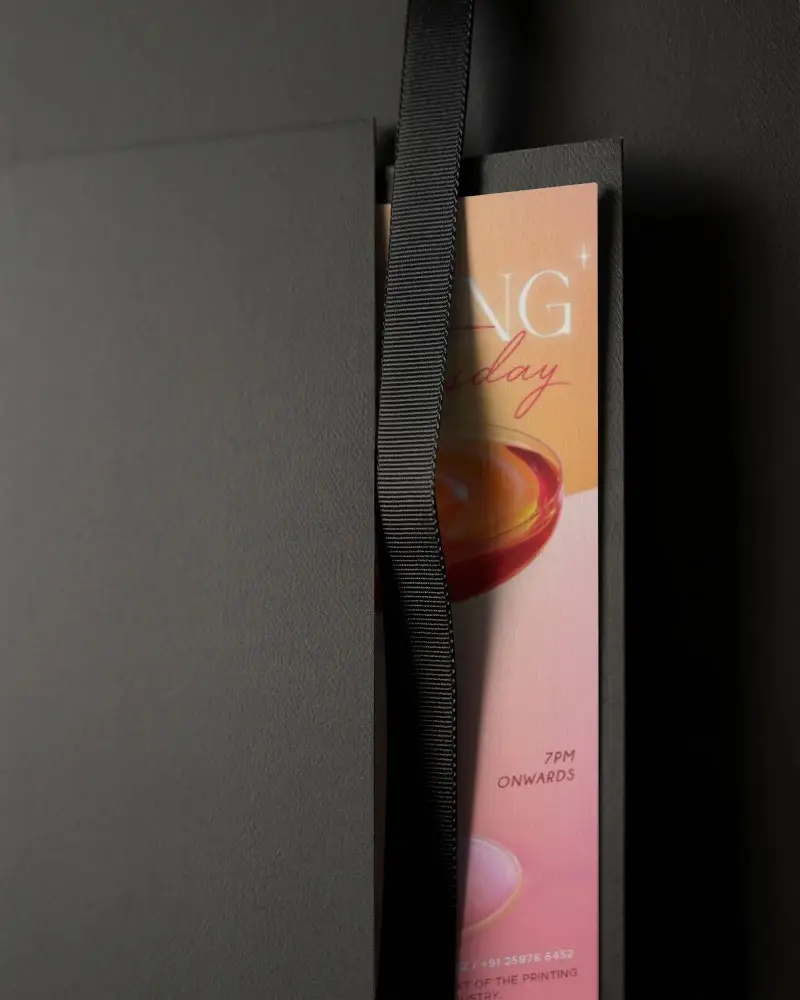 premium invitation card mockup with ribbon feature for elegant event announcements