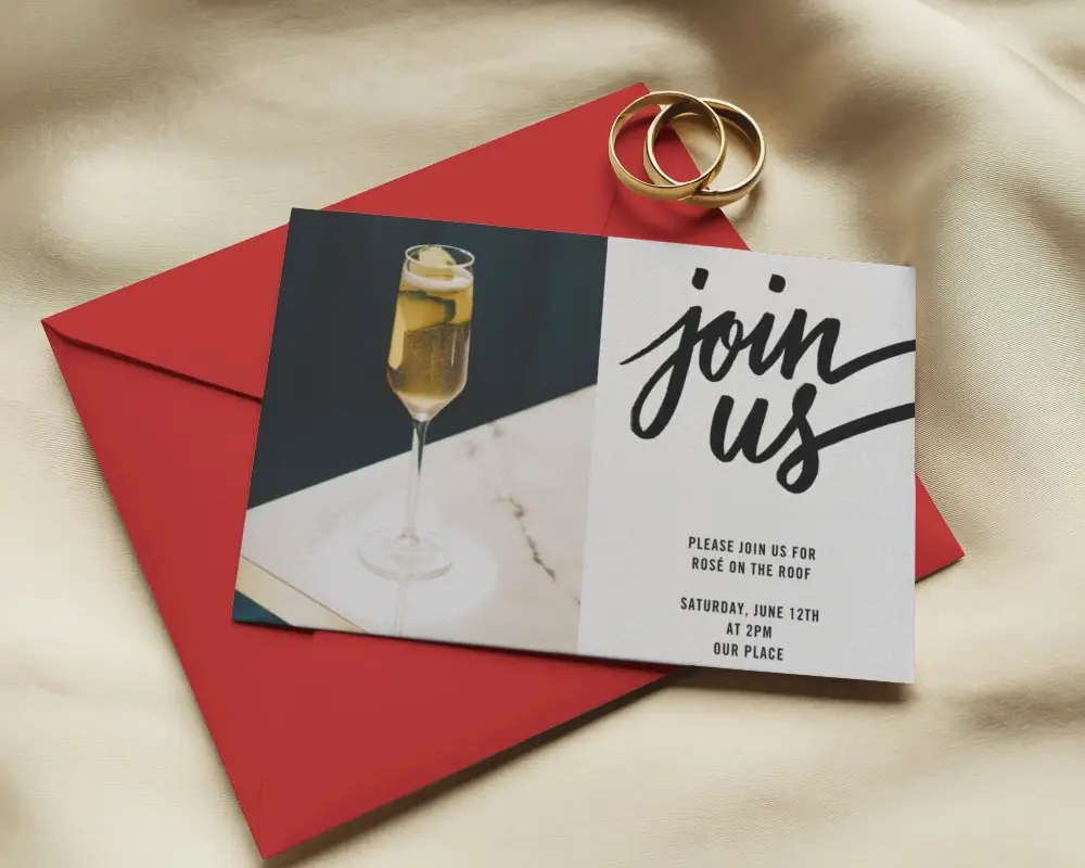 birthday invitation card mockup