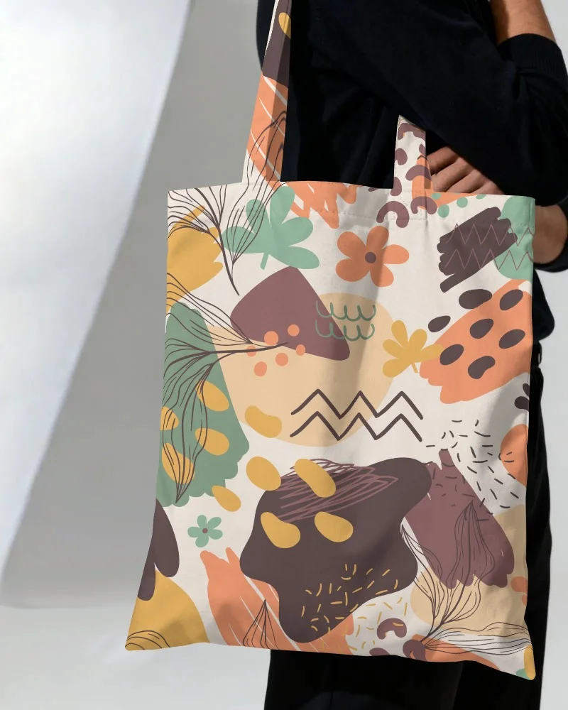 minimalist canvas tote bag mockup for promotional products and retail packaging