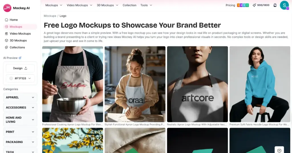 use mockey ai to create logo mockups