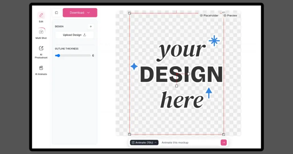 use mockey sticker maker to preview design