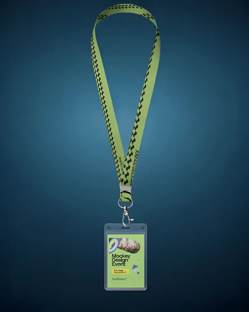 badge lanyard mockup
