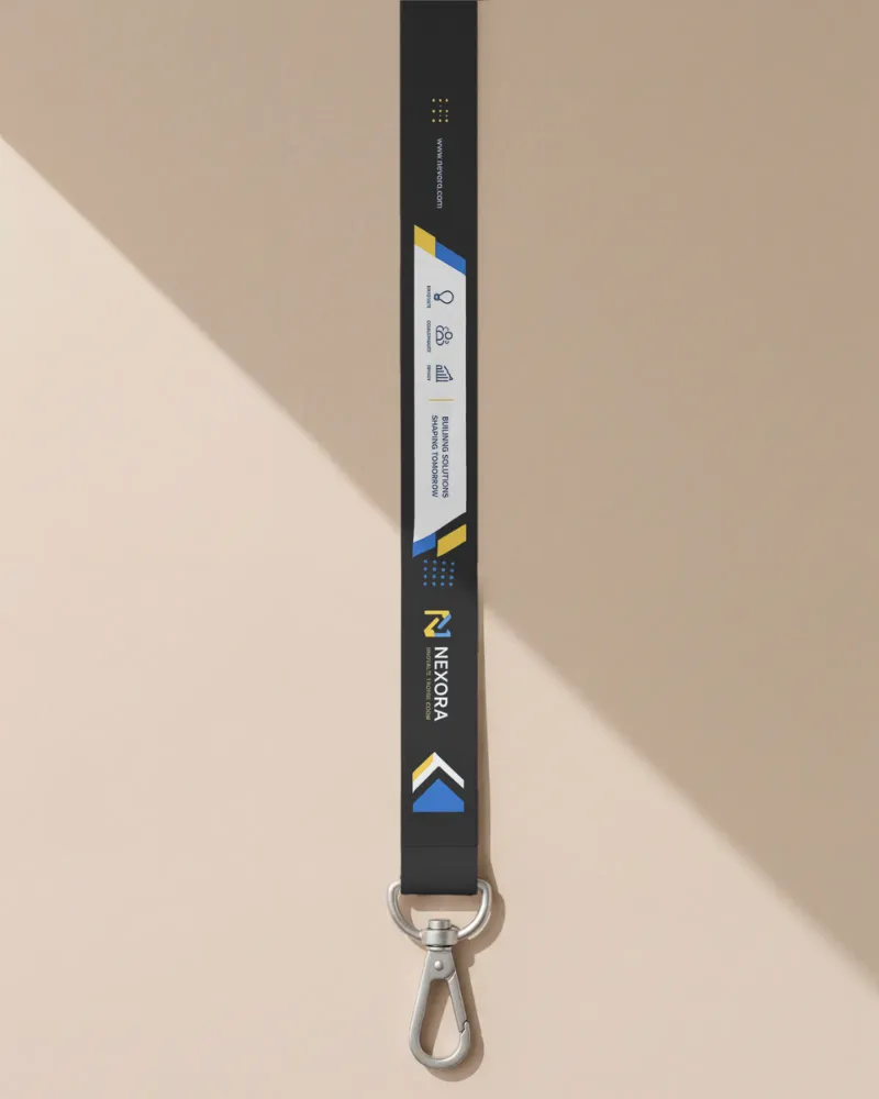 black lanyard mockup in mockey