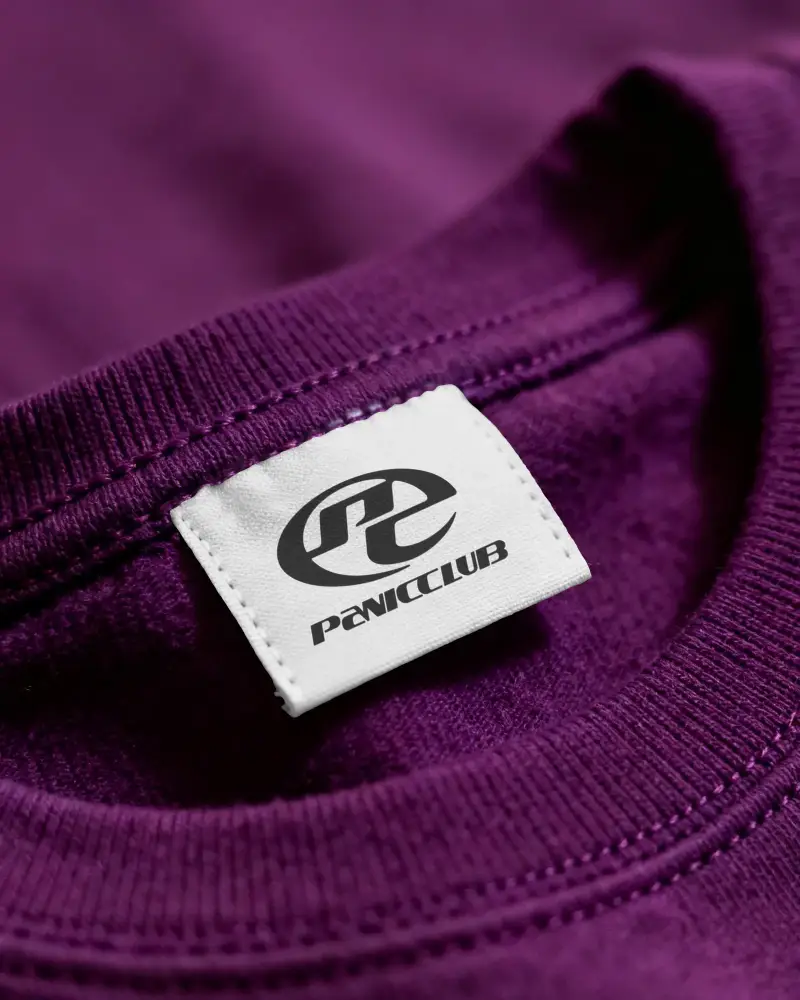 clothing neck label textile tag blank apparel lable mockup template design