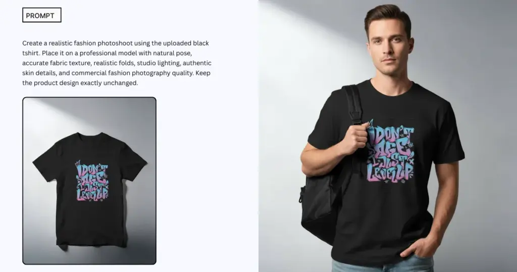 create fashion product in mockey ai