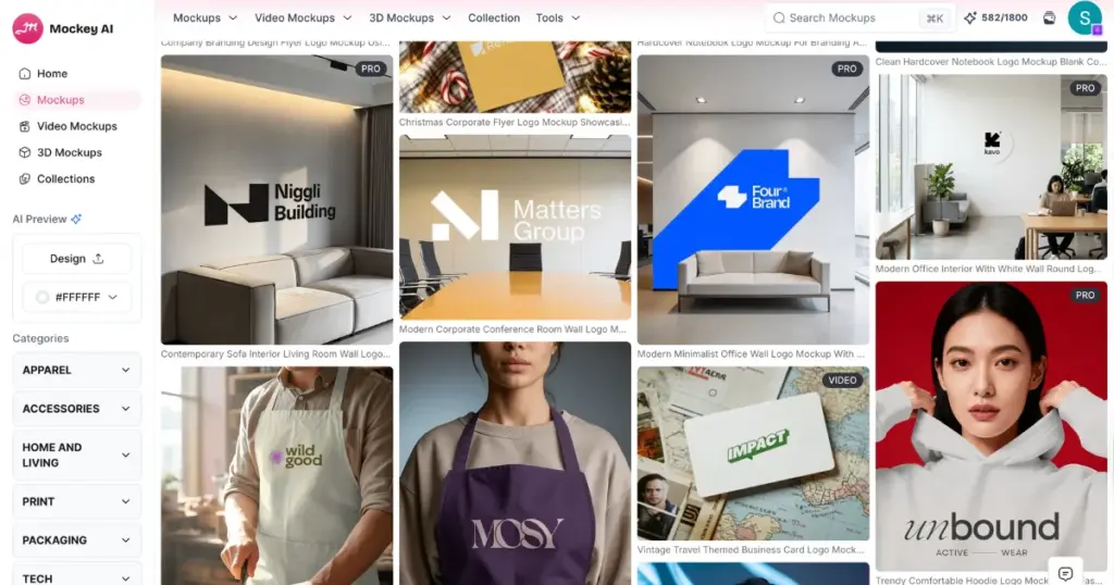 create your logo mockup in mockey
