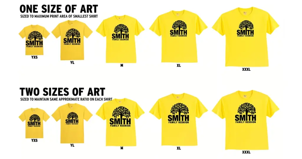 design and scaling of your artwork