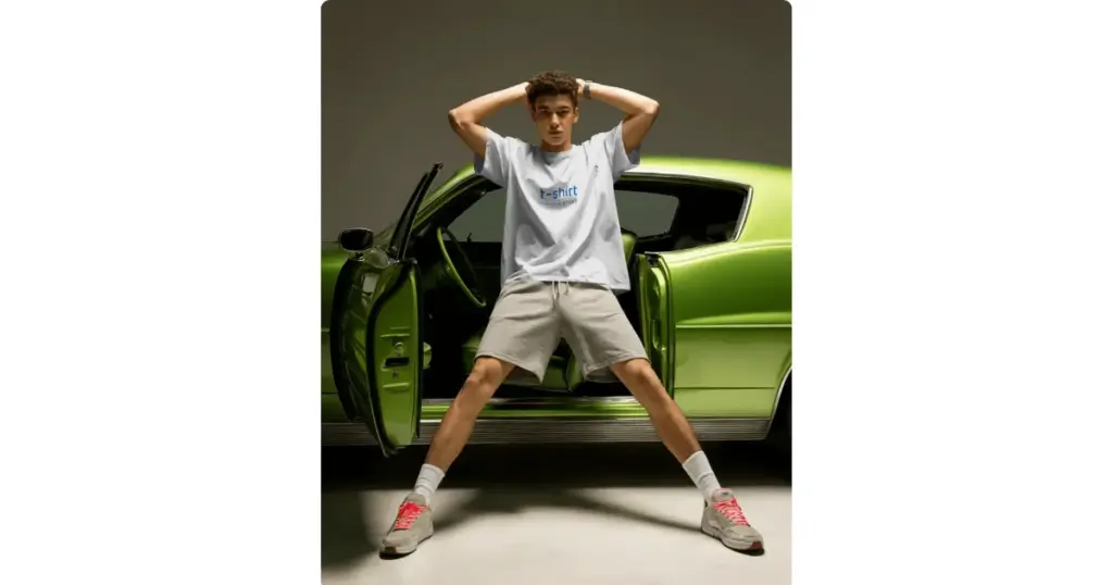 model based t-shirt