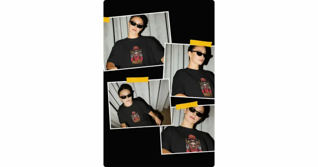 multi angle shot of a t-shirt