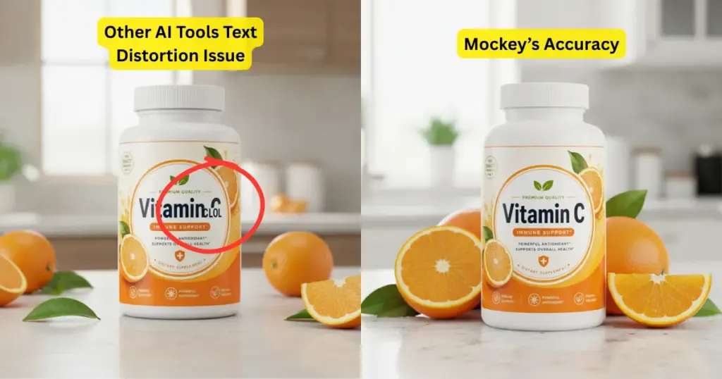 other ai tools text distortion issue vs mockey