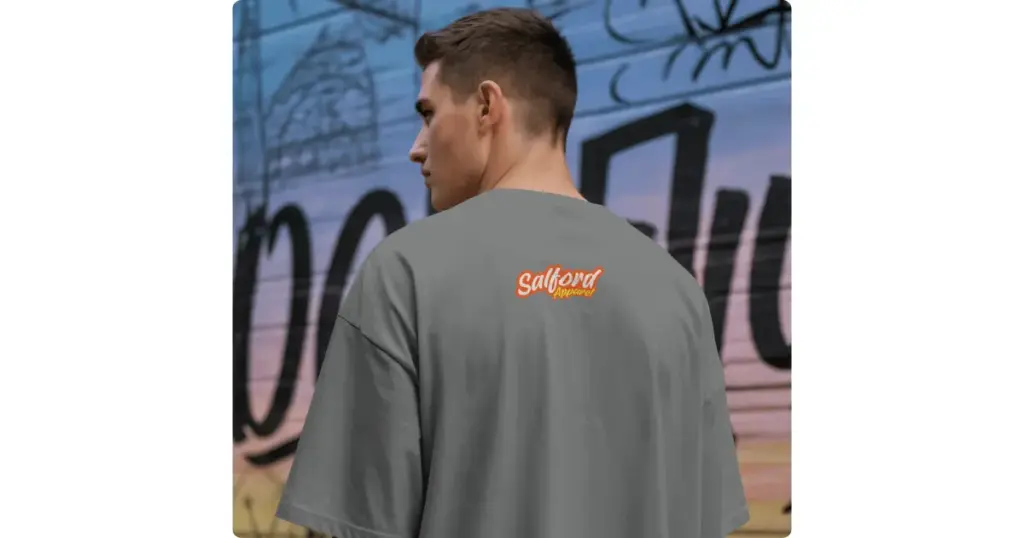 place logo on streetwear style oversized tshirt