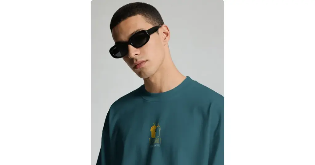 small chest logo on t-shirt