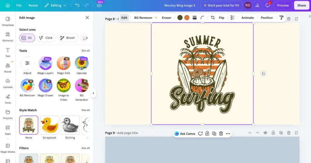 use canva for quick edit of your design