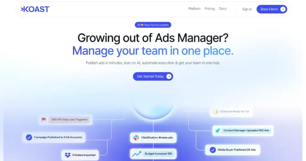 use koast for social media ai ads