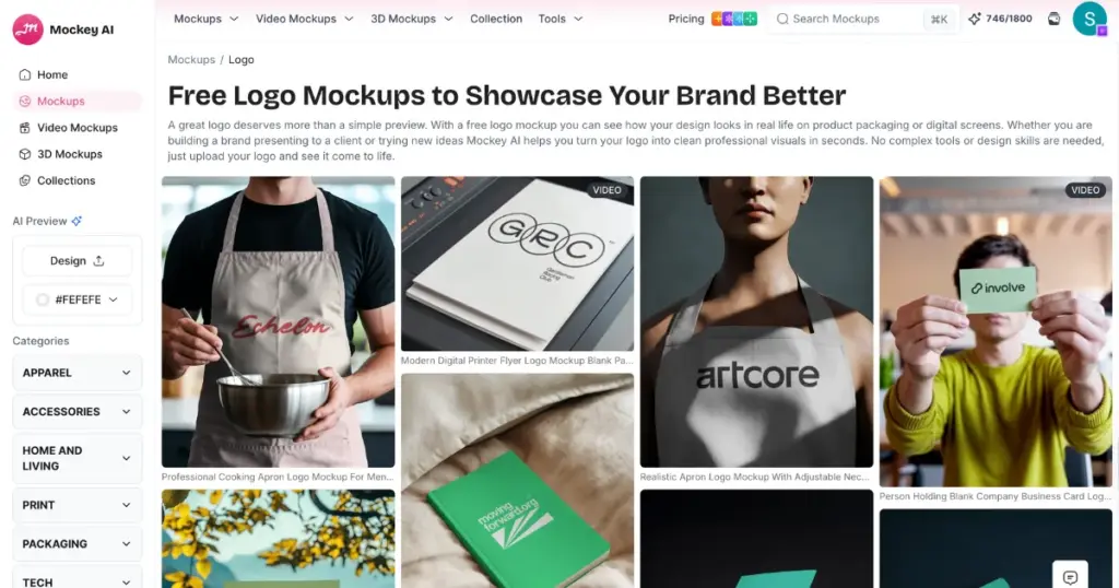 use mockey ai for logo mockup