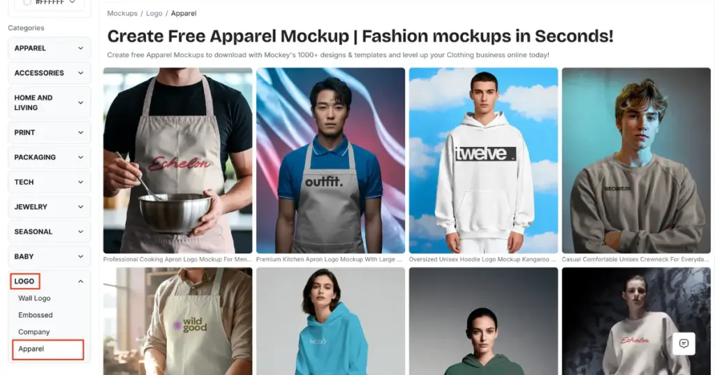 use mockey to showcase your logo on t-shirt