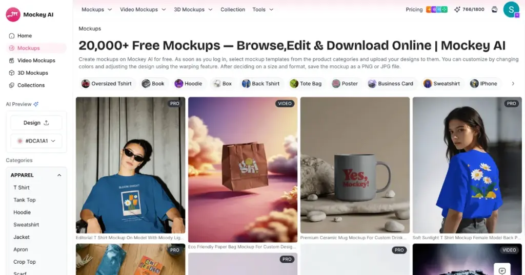 use mockey's mockups to check product design before printing