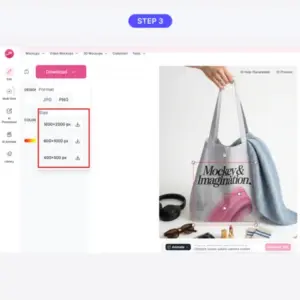 Choose a Product from the Mockups Section
