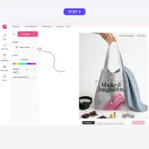 Choose a Product from the Mockups Section