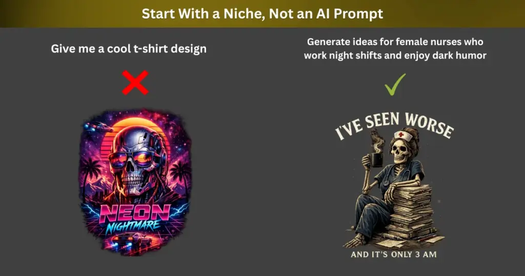 begin with a niche, not an ai prompt