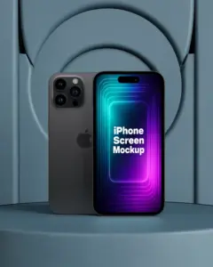 sleek modern iphone 15 pro mockup with triple camera perfect for ui ux presentation and marketing