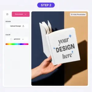 upload design to book