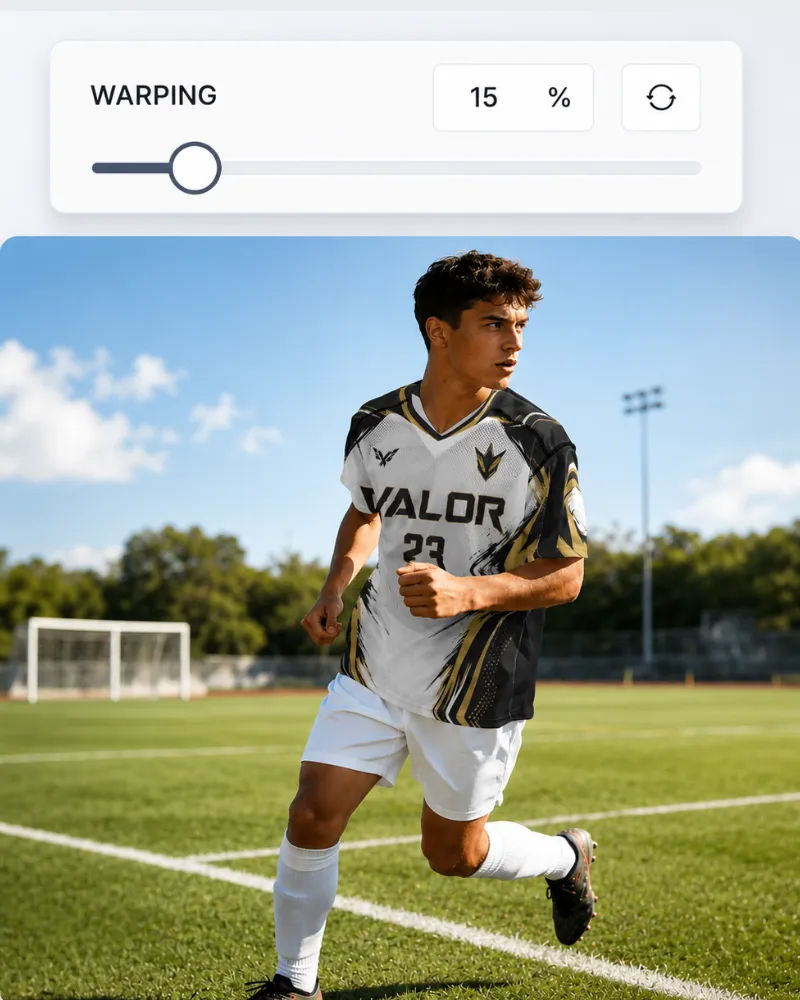 warping tool in jersey mockup generator