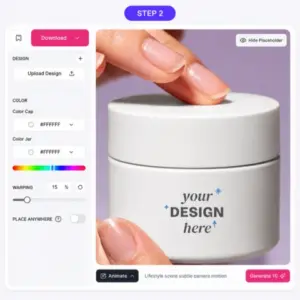 customize using packaging mockup generator