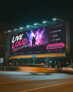 event and concert promotion for billboard mockup generator