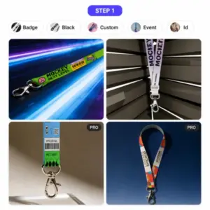 lanyard mockup generator scene selection interface