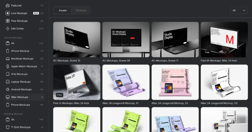 ls graphics for imac mockups