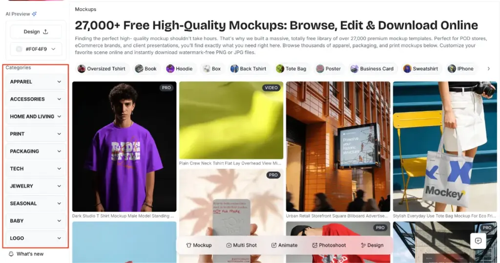mockey ai product varieties