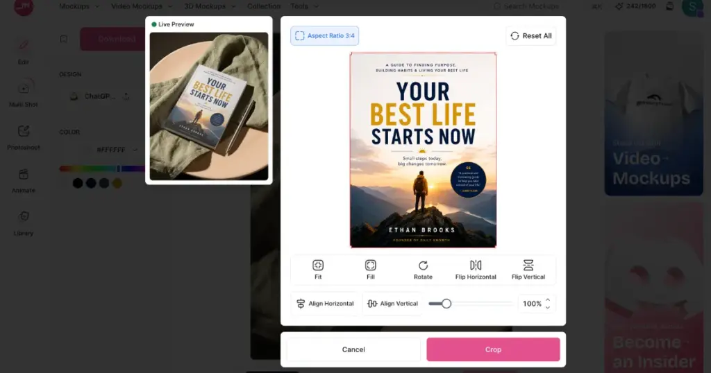 upload your design and adjust it