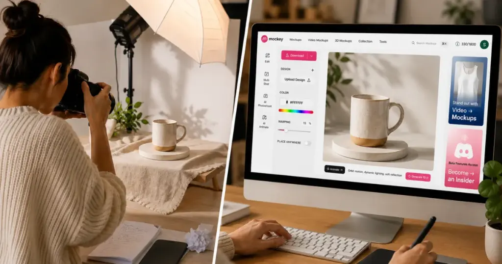 use mockey instead of taking real photos