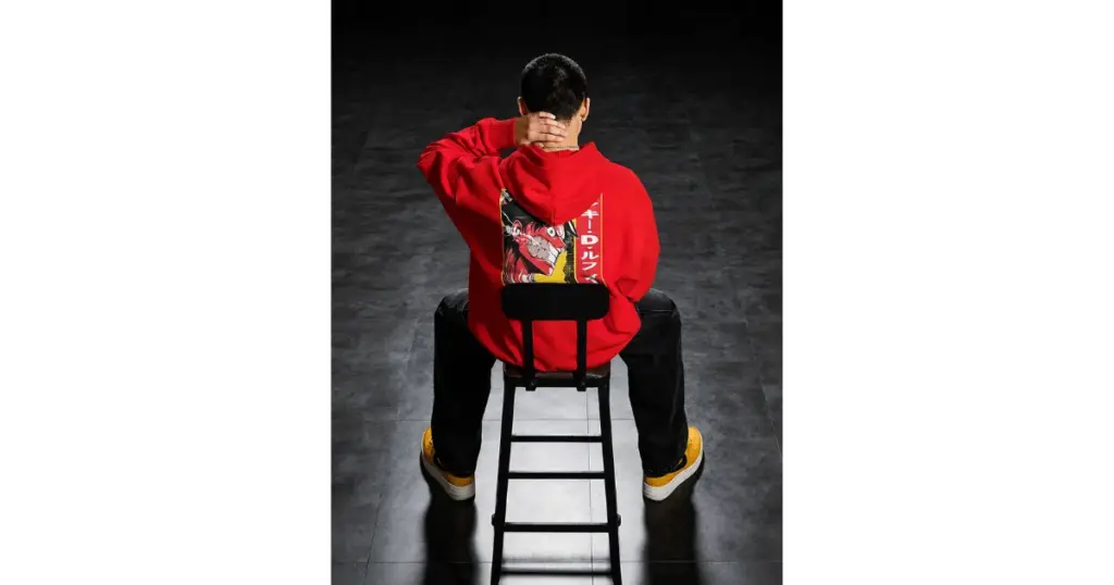 a detailed graphic hoodie with oversized fit