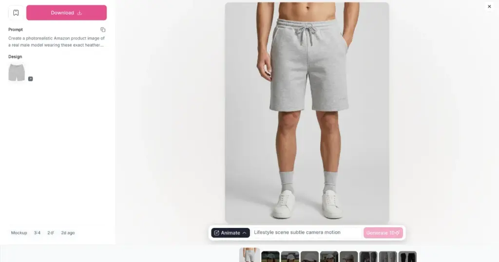 animate your diy shorts mockup