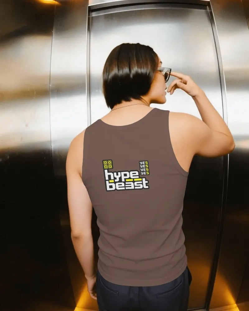 back view of tank top mockup