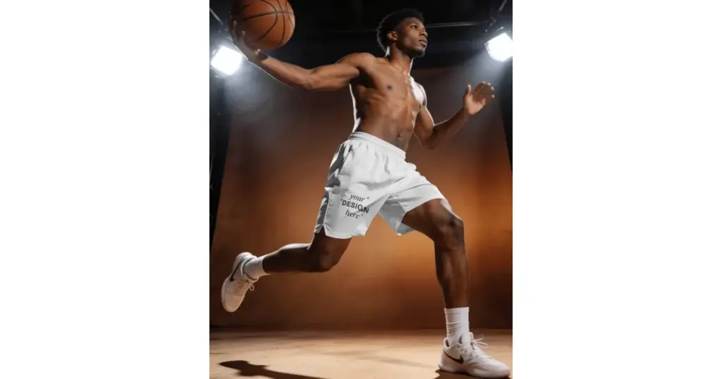 basketball shorts mockup for sportswear designs