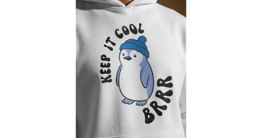 close up shot of hoodie for etsy